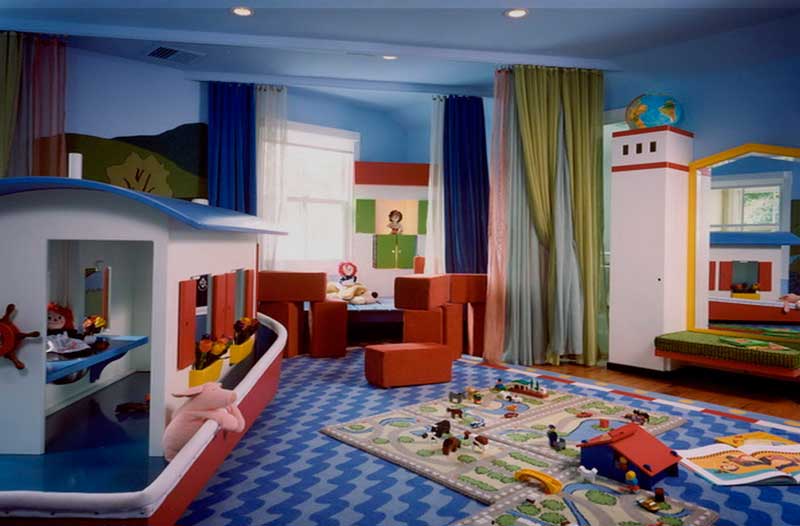 фото оформления детской комнаты в морском стиле