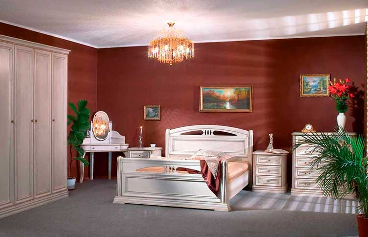 интерьер спальни Сомово в классическом стиле