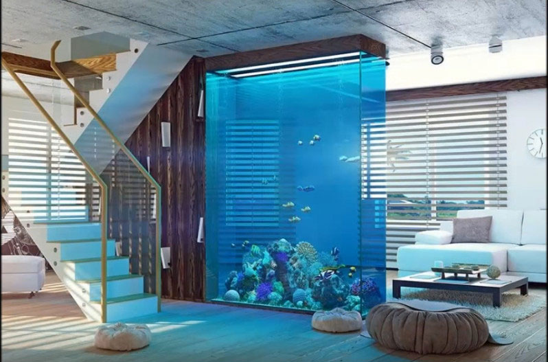 аквариум в интерьере квартиры реальные фото