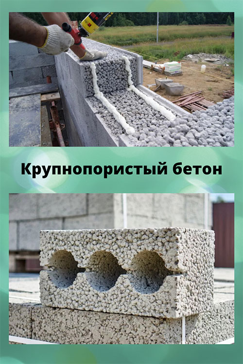 крупнопористые бетоны используют для возведения стен жилых