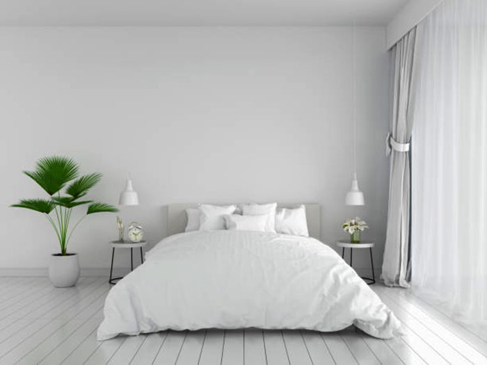 стены в спальне белый цвет