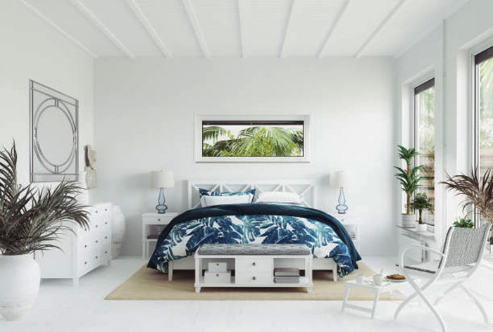 дизайн спальни в белом цвете
