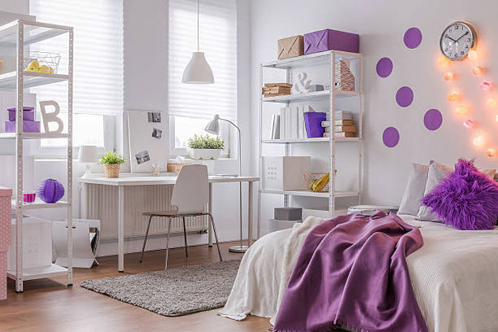 спальня в фиолетовом цвете фото