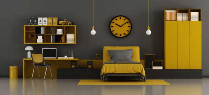 желтый цвет в спальне значение