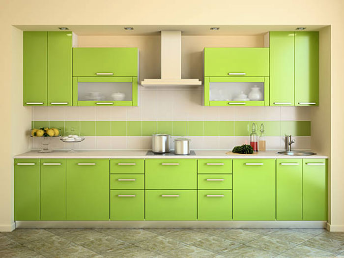 кухня в зеленых тонах дизайн фото