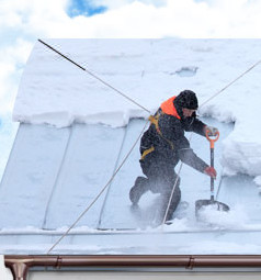 очистка крыш домов от снега