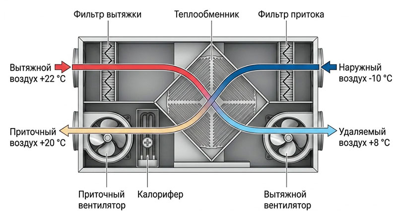 теплообмен в пластинчатом рекуператора