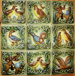 печи и камины, облицовка изразцами, изразец