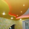 многоуровневый потолок с освещением