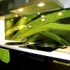 панель на кухне зеленые растения